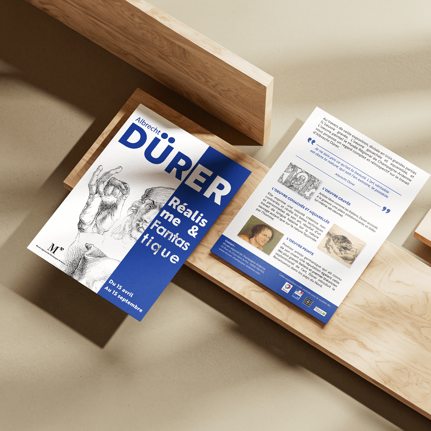 Mockup présentant des affiches pour une exposition sur Albrecht Dürer